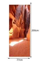 2 painéis rocha caverna sol arte da parede imagem mural adesivos porta adesivo papel de parede decalques decoração casa july0163 2024 - compre barato