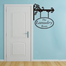 Laundry Room Hanging Sign Door Wall Decal Washing Clothes Wall Sticker Vinyl Art Home Decor Mural Pattern Decals Poster D844 2024 - buy cheap