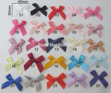 F0028 10mm satin Ribbon Bow tie 200pcs mix or choose color children clothes accessories craft/decorative 2024 - купить недорого
