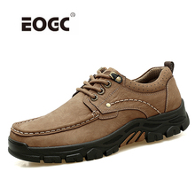 Туфли мужские из натуральной кожи, удобная повседневная обувь на плоской подошве, со шнуровкой, для прогулок, ручная работа 2024 - купить недорого