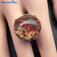 High Quality Red Natural Ghost Crystal Ring S925 Sterling Silver Ring Lucky for Men Women Gift Crystal Ring Jewelry Wholesale 2024 - buy cheap