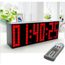 Multifunctional Digital Big LED Snooze Countdown Timer Remote Control clock Wall Desktop Alarm Clocks With Big Number 2024 - buy cheap