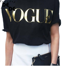 Plus Size XS-4XL Fashion Summer T Shirt Women VOGUE Printed T-shirt Women Tops Tee Shirt Femme New Arrivals Hot Sale 2019 2024 - buy cheap