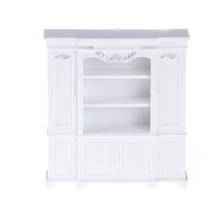 60*20*67mm Dollhouse Miniature Furniture Multifunction Plastic Cabinet Bookcase White 2018 Newest 2024 - buy cheap