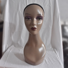 Cabeça de manequim realista para mulheres, boneco em abs para exibição de joias e chapéu, suporte para molde, peruca torson 2024 - compre barato
