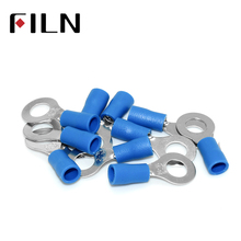RV2-6 Blue Ring insulated terminal Cable Wire Connector 100PCS/Pack suit 1.5-2.5mm Electrical Crimp Terminal 2024 - buy cheap