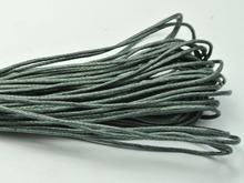 Cordón de algodón encerado para abalorios, cordón de 1mm para pulsera y collar, color gris, 100 metros 2024 - compra barato
