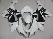 Personalize kits Carenagem para Kawasaki ZX 6R 2007 2008 NINJA zx6r 07 08 branco preto plástico ABS da motocicleta carenagens set GH4 2024 - compre barato