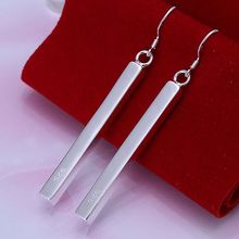 Wholesale High Quality Jewelry  Silver plated Straight Line Earrings for Women best gift SMTE002 2024 - buy cheap