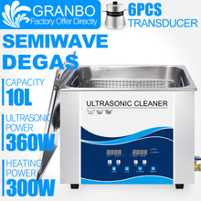 DEGAS SEMIWAVE 10 Litro 360 W 40 khz Ultra-sônica Para Hardware Ferramentas De Metal Tubo de Teste de Laboratório Dental clinic Óleos manchas de Peças Finas 2024 - compre barato