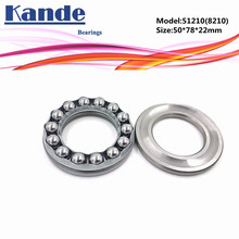 Kande-rodamiento de empuje Axial, 51210, 8210, 50x78x22, 2 uds., plano, cojinete de empuje, 51210 2024 - compra barato