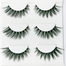 YOKPN 0.07cm High Quality Wool 3D Mink Lashes Long section Thick Fake eyelashes Natural Curling Eyelashes Makeup Tools 3 Pairs 2024 - buy cheap