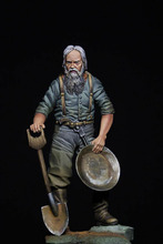 Unassambled-figura de resina en miniatura de un guerrero antiguo, kit de modelismo sin pintar, 1/24, 75MM, envier 2024 - compra barato