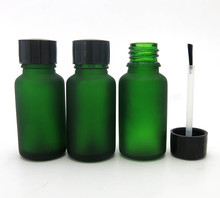 360pcs/lot 15ml  Empty  frost green glass bottle 2/1oz essential oil  container with brush cap 2024 - buy cheap