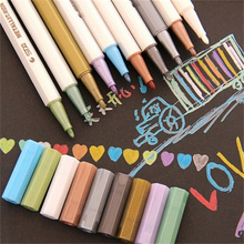 Resaltadores coreanos Kawaii, 10 colores, lápices de colores, material de oficina, escuela, suministros, canetas, 10 unids/lote 2024 - compra barato