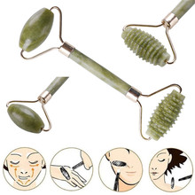 Hot Selling Natural Jade Double Head Facial Beauty Massage Tool Jade Roller Face Thin Massager Dropshipping #289778 2024 - buy cheap