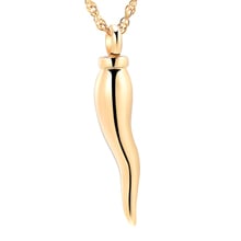 Italian Horn Shape Cremation Jewelry for Ashes, Urn Pendant Necklace, Memorial Ashes Gift - Keepsake Urns Jewelry 2024 - buy cheap