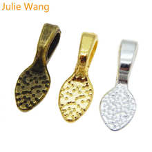 Julie Wang 60PCS Antique Bronze Gold Silver Mixed Glue On Bail Tag Charms Pendant Necklace Bracelet Jewelry Making Accessory 2024 - buy cheap