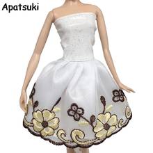 Fashion Dress For Barbie Dolls Pretty Princess Embroidery Flower Short Dresses For Barbie Dollhouse For 1:6 BJD Doll Clothes 2024 - buy cheap