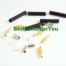 Conector de RF recto MMCX, conector macho de engarce para RG316, RG179, RG174, Cable C, 10 Uds. 2024 - compra barato