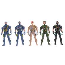 5pcs Plastic Military Playset Toy 9cm Paratroopers with Parachute Soldier Action Figures Kids Toy 2024 - buy cheap