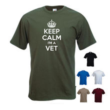 'Keep Calm I'm a Vet' Veterinarian Funny Gift T-shirt Tee New T Shirts Funny Tops Tee New Unisex Funny Tops Tops Tshirt Homme 2024 - buy cheap