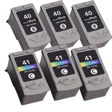 Cartucho de tinta PG-40 para impresora Canon Pixma, Compatible con CL-41 6x, MP140, MP150, MP160, MP180, MP190, MP210, MP220, MP450, MP470 2024 - compra barato