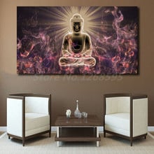 Digital Buddha Buddhism Meditation HD Wallpaper Canvas Painting Print Living Room Home Decor Modern Wall Art Oil Painting Poster 2024 - buy cheap