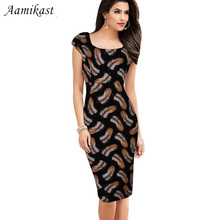 AAMIKAST Women Dresses New Fashion Elegant Hot Sale Square Collar Sleeveless Pencil Bodycon With Stretch Size S M L XL XXL XXXL 2024 - buy cheap