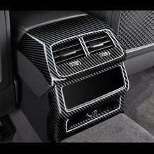 Car Styling Rear Air Outlet Frame Decoration Cover Trim For Audi A6 C8 2019 Carbon Fiber Color Storage Box Panel Decals 2024 - buy cheap