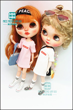 1 pcs Blyth Boneca Roupas da moda letra T-shirt longo para Blyth Azone 1/6 acessórios da boneca 2024 - compre barato