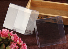 Caixa transparente para presente de plástico, 100 peças, armazenamento em pvc, embalagem, caixa de pvc para casamento/natal 2024 - compre barato