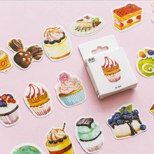 50PCS/box New Cute Sweet Cake Diary Paper Label Sealing Stickers Crafts And Scrapbooking Decorative Lifelog DIY Stationery 2024 - buy cheap