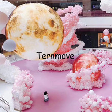 6.6ft/2m LED lighting giant inflatable earth globe ball planet pvc balloon for decoration inflatable world map ball 2024 - buy cheap