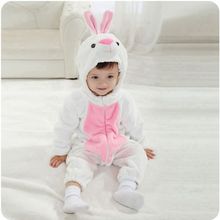 Winter Flannel Baby Rabbit Clothing Long Sleeve Hooded Baby Rompers Jumpsuits for Boy Girl Infant Overalls 2024 - buy cheap