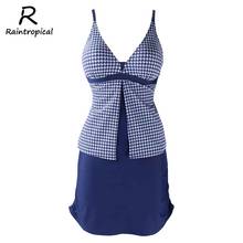 Raintropical Tankini Swimwear de Tiras Mulheres Sexy Maiô Plus Size Swimwear Empurrar Para Cima de Impressão Fatos de Banho Inferior Parte Inferior do Desgaste Da Nadada