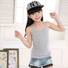 Kids Solid Candy Color 100% Cotton Children's Summer Tops Clothes Sleeveless Shirts Tanks Camisoles Vest For Children Boys Girls 2024 - buy cheap