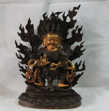 USPS to USA S1039 Tibet Buddhism Old Copper Bronze Vajrapani Vajrabhairava Mahakala Buddha Statue 2024 - buy cheap