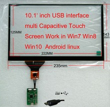 10,1 дюймовый USB интерфейс емкостный сенсорный экран для CARPC win7 win8 win10 Android Linux Raspberry Pi поддержка горизонтального и ve 2024 - купить недорого