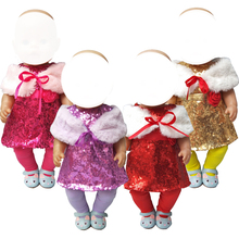 43cm  baby doll toys clothes dress scarf legging pants for 18 inch girl doll toys wear baby girl gifts 2024 - buy cheap