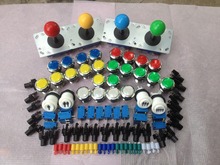 Partes Arcade Bundles kit Com Joystick Cromo Botão Micro 1 P 2 P 3 P 4 P Botão para Construir Máquina Arcade By a si mesmo 2024 - compre barato