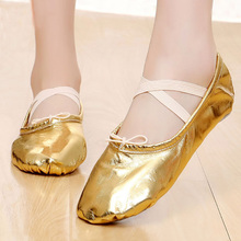 USHINE professional new gold silver body-shaping training Yoga slippers shoes gym belly ballet dance shoes children girls woman 2024 - buy cheap