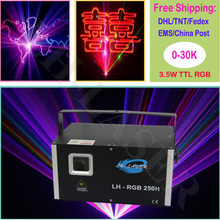Profissional 3.5w rgb dj laser luz discoteca festa iluminação ilda laser para a luz do casamento mostrar 2024 - compre barato