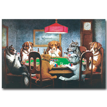 NICOLESHENTING Dogs-Kit de decoración de pared para el hogar, estampado de perros de 13x20, 20x30 pulgadas, de seda, divertido 2024 - compra barato
