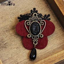 Yiyaofa broche artesanal vintage, pino e broche feminino corsage, fivela acessórios para mulheres retrô, joias de festa (tamanho pequeno) 2024 - compre barato