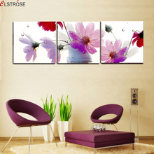 CLSTROSE New Arrival 3 Pieces Wall Art Flower Canvas Painting Home Decoration Wall Picture For Living Room Painting Decor 2024 - buy cheap