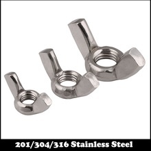 M3 M4 M5 M6 201 304 316 Stainless Steel 201SS 304SS 316SS DIN315 Hand Twist Tighten Metric Nuts Claw Thumb Butterfly Wing Nut 2024 - buy cheap