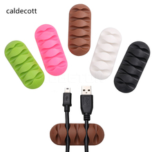 Clip de Cable Caldecott, organizador de cables, Clips, bobinador de Cable de auriculares, Cable cargador de silicona para auriculares MP3 MP4 2024 - compra barato