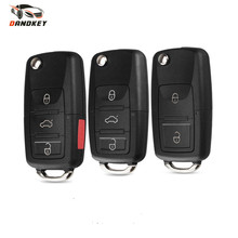 Dandkey 10pcs 2/3/3+1 Button Flip Remote Key Shell For VW Golf Passat B5 B6 Polo Touran For Seat For Skoda Folding Key No Blade 2024 - buy cheap