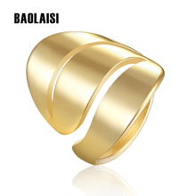 BAOLAISI Elegant Women's Engagement Rings 316L Stainless Steel Big Wings Rings For Female Gold-Color Party Gift Fashion Jewelry 2024 - buy cheap